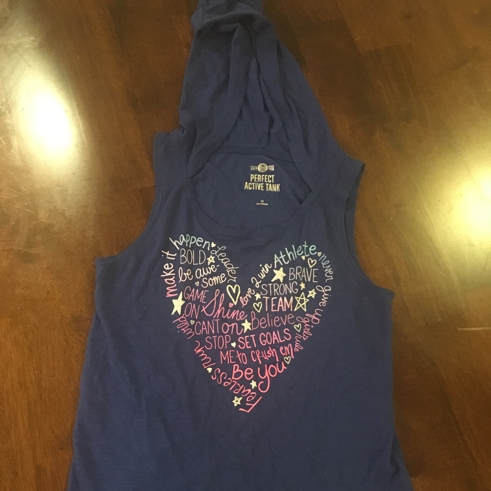 Girls active hooded tank